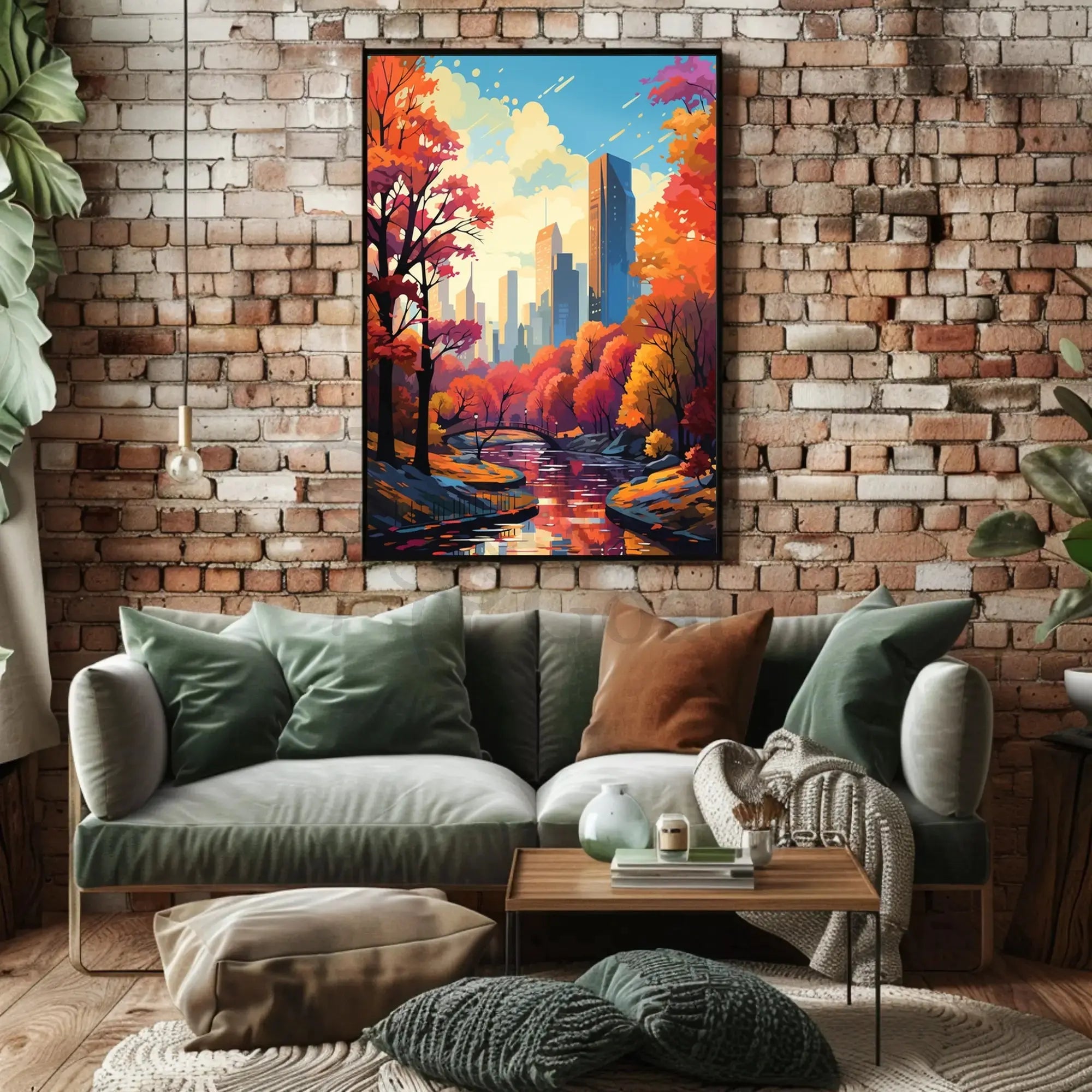 Autumn Serenity in Cityscape National Park Poster PosterGoat