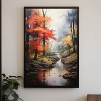 Autumn Tranquility Forest Scene Artistic Poster PosterGoat