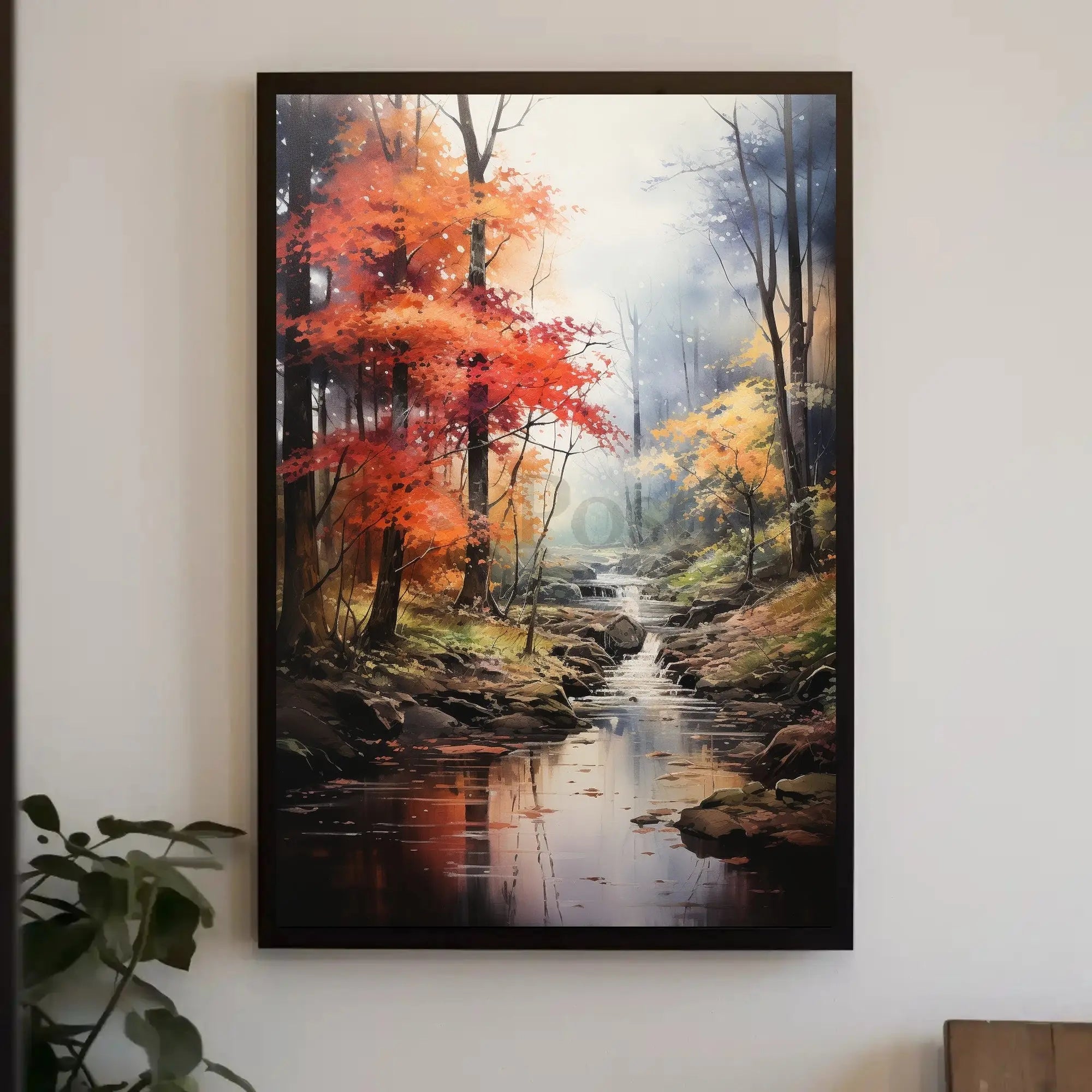 Autumn Tranquility Forest Scene Artistic Poster PosterGoat