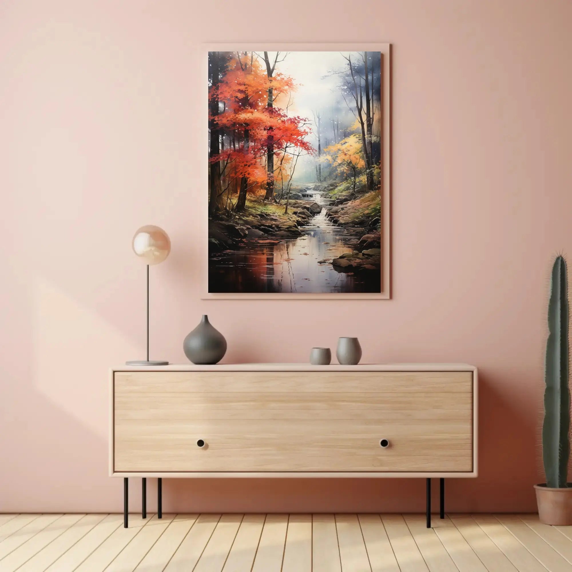 Autumn Tranquility Forest Scene Artistic Poster PosterGoat