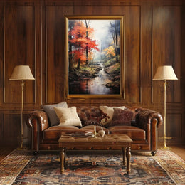 Autumn Tranquility Forest Scene Artistic Poster PosterGoat