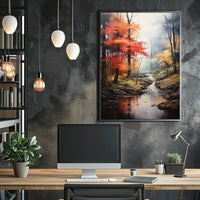 Autumn Tranquility Forest Scene Artistic Poster PosterGoat