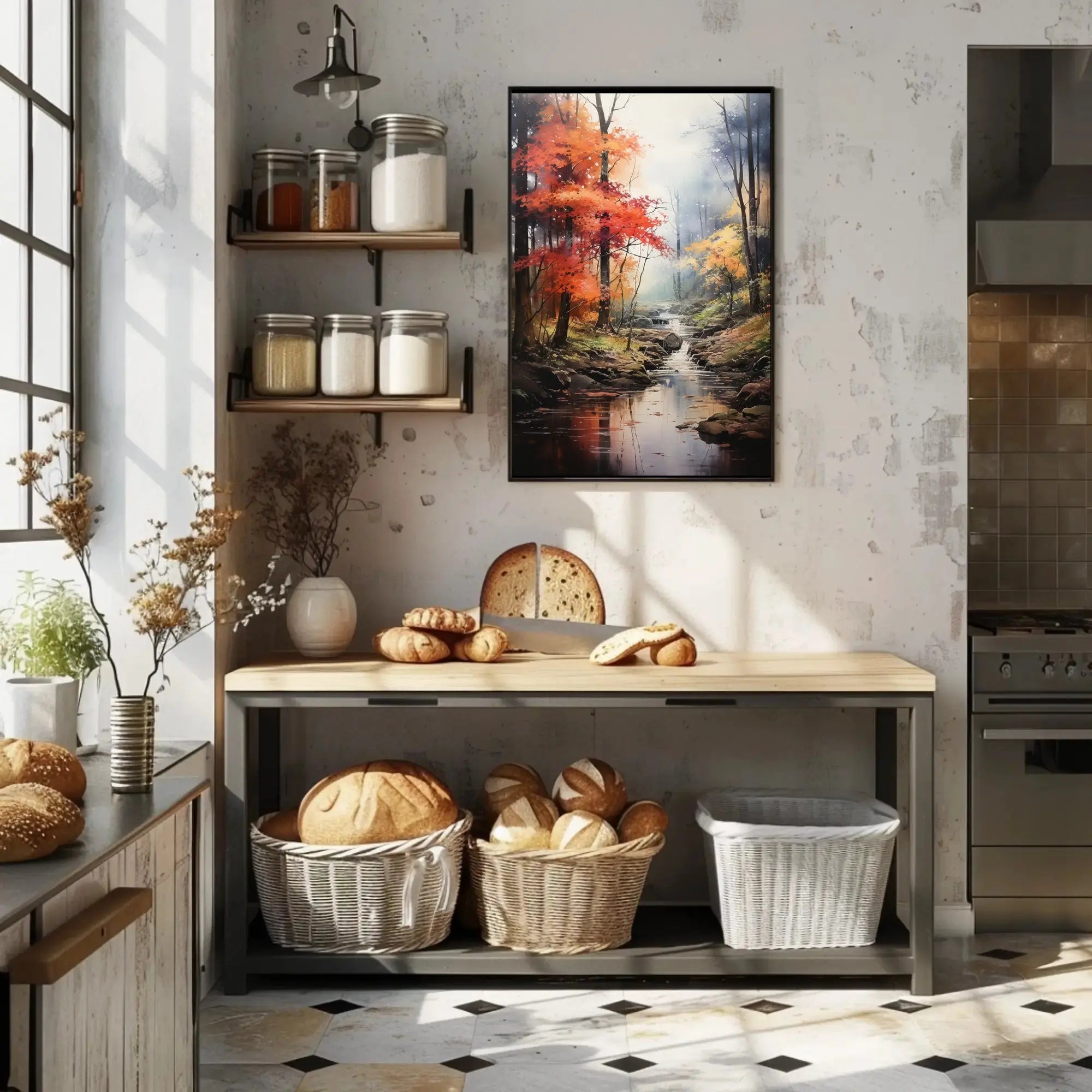 Autumn Tranquility Forest Scene Artistic Poster PosterGoat