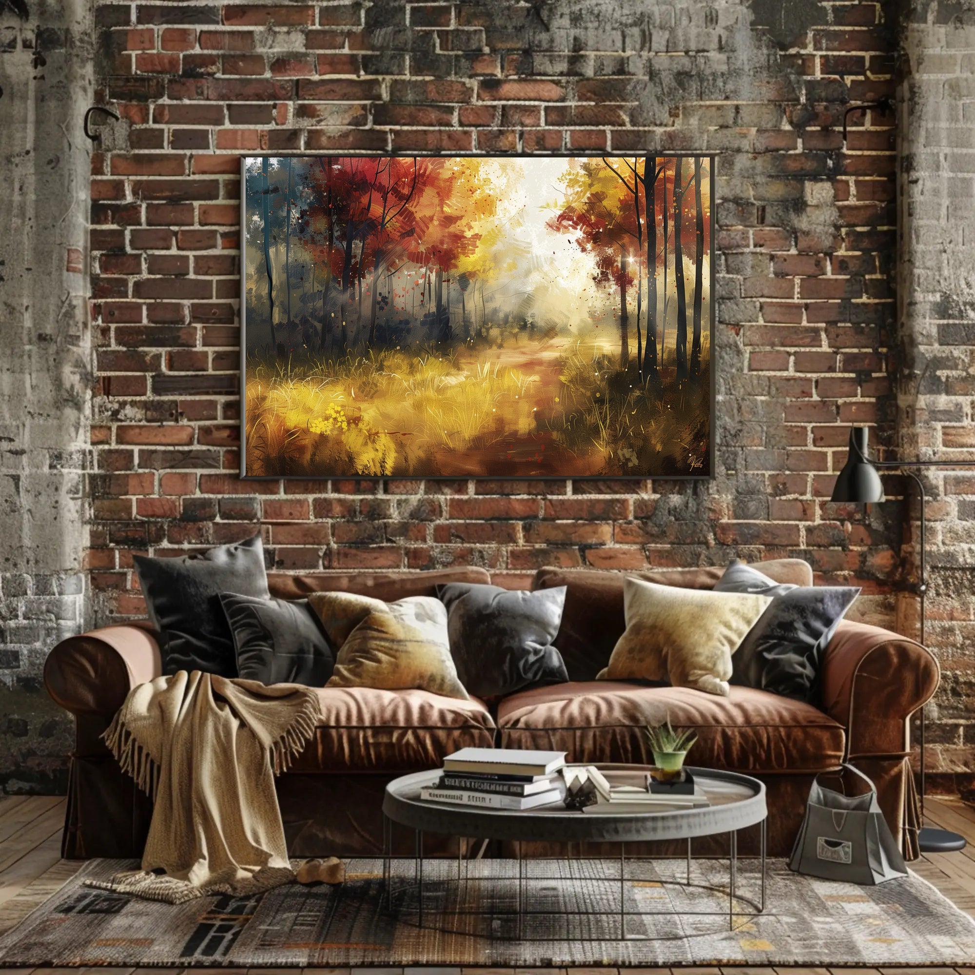 Autumn Tranquility in Nature: Abstract or Artistic Poster PosterGoat
