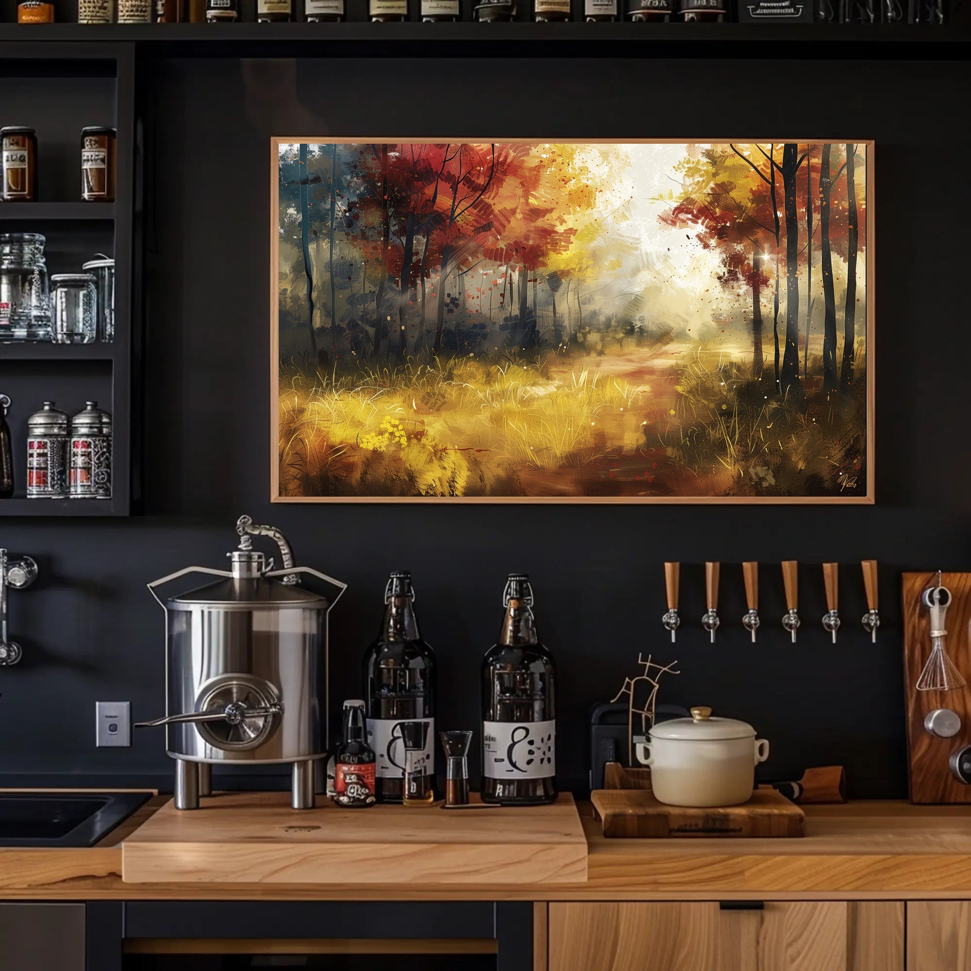 Autumn Tranquility in Nature: Abstract or Artistic Poster PosterGoat
