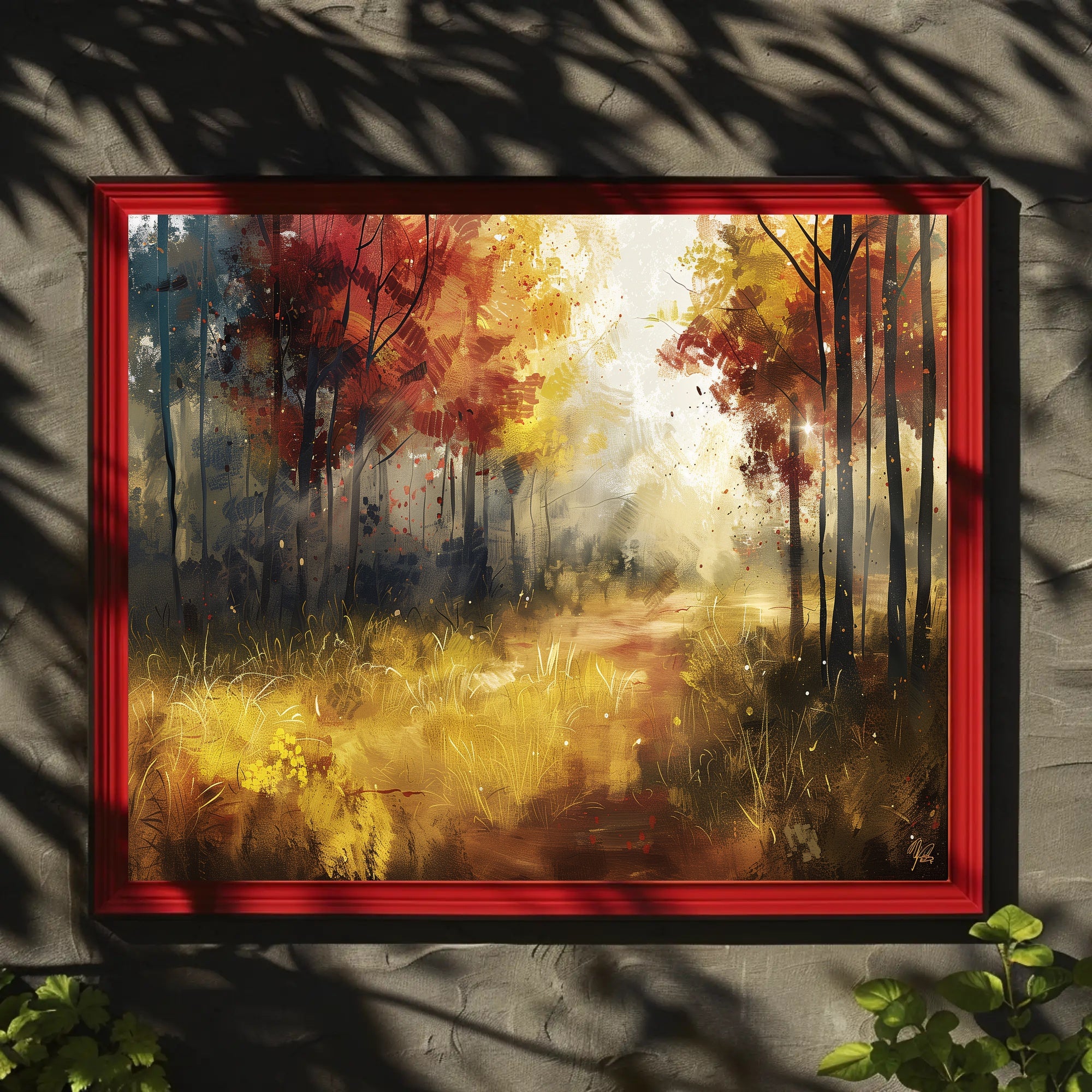 Autumn Tranquility in Nature: Abstract or Artistic Poster PosterGoat