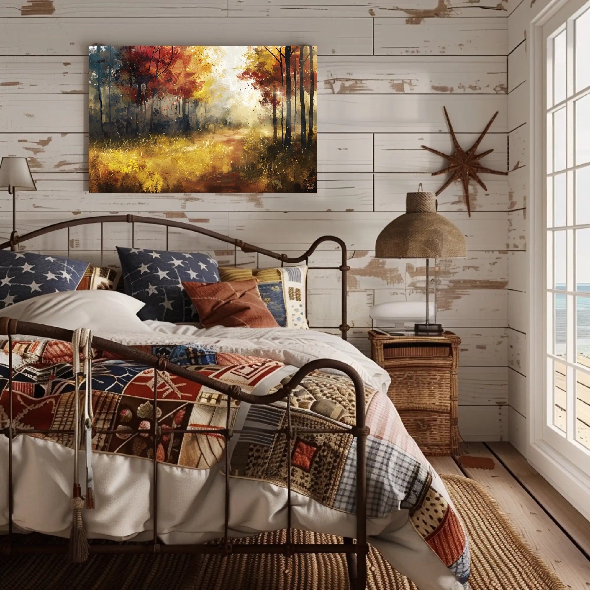 Autumn Tranquility in Nature: Abstract or Artistic Poster PosterGoat