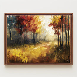 Autumn Tranquility in Nature: Abstract or Artistic Poster PosterGoat