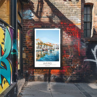 Aveiro Canal Scenic Travel Poster PosterGoat