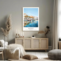 Aveiro Canal Scenic Travel Poster PosterGoat