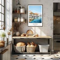 Aveiro Canal Scenic Travel Poster PosterGoat