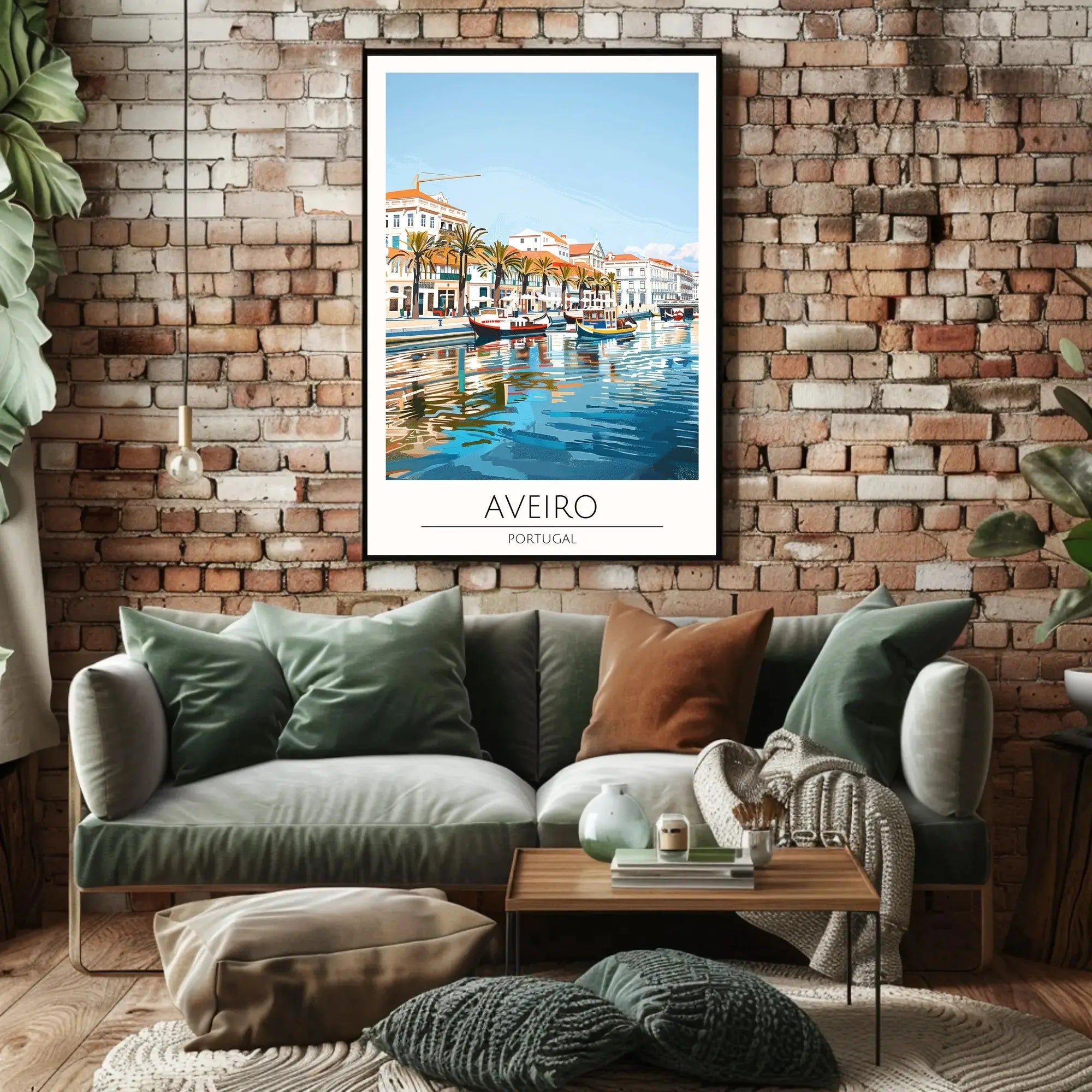 Aveiro Canal Scenic Travel Poster PosterGoat
