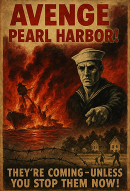 Avenge Pearl Harbor World War II Propaganda Poster PosterGoat