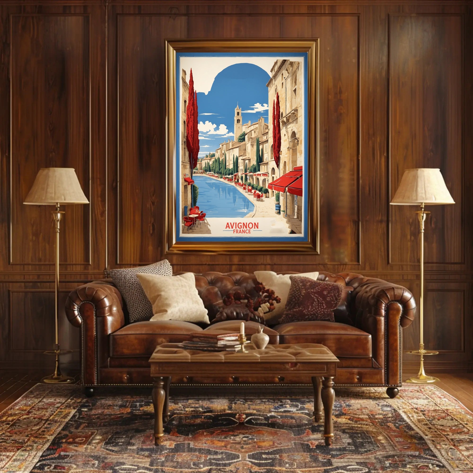 Avignon's Vintage Charm: Classic Travel Poster PosterGoat
