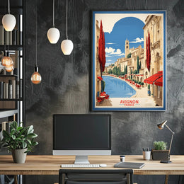 Avignon's Vintage Charm: Classic Travel Poster PosterGoat