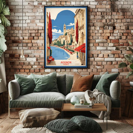 Avignon's Vintage Charm: Classic Travel Poster PosterGoat