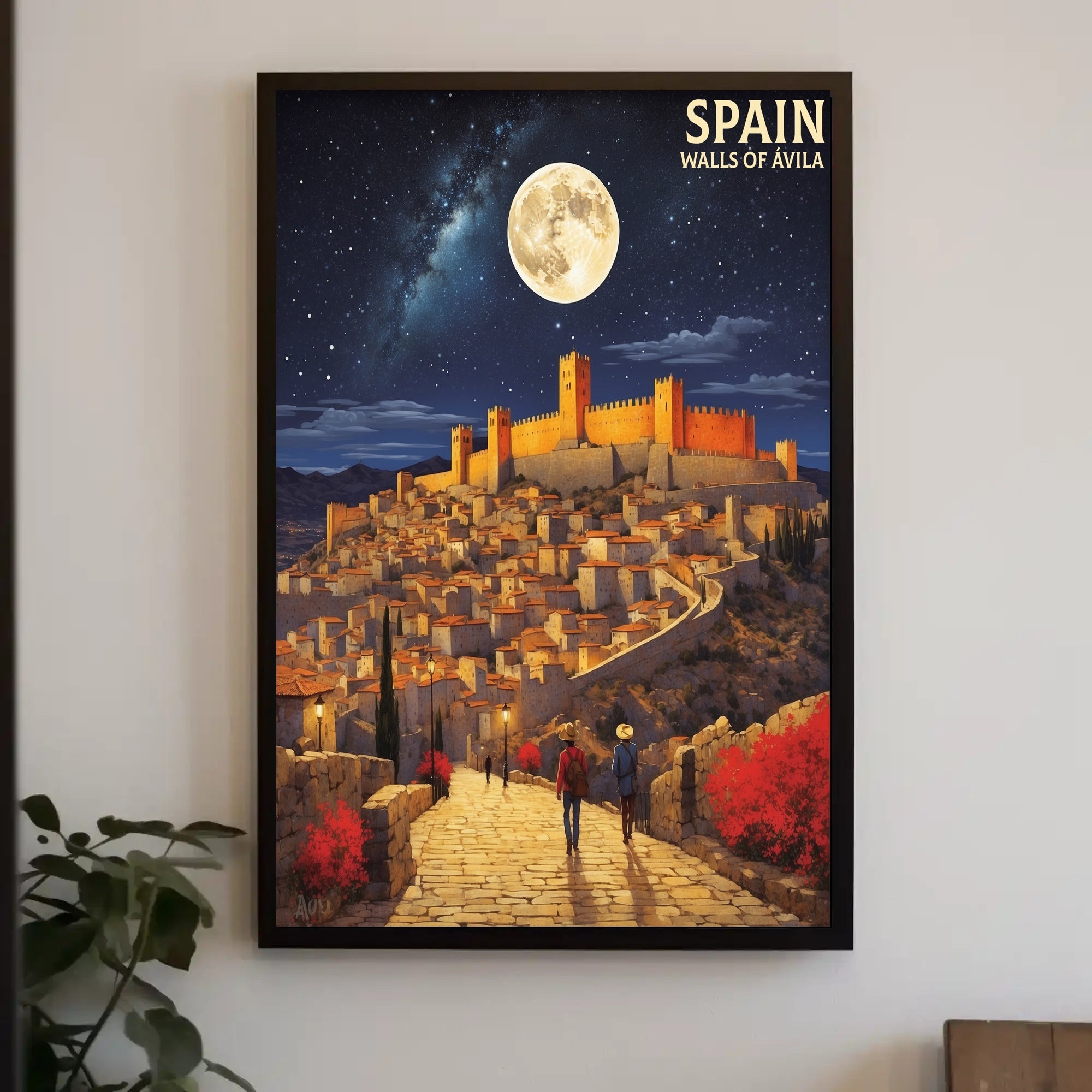 Ávila Nightscape Travel Poster PosterGoat