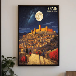 Ávila Nightscape Travel Poster PosterGoat