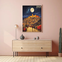 Ávila Nightscape Travel Poster PosterGoat