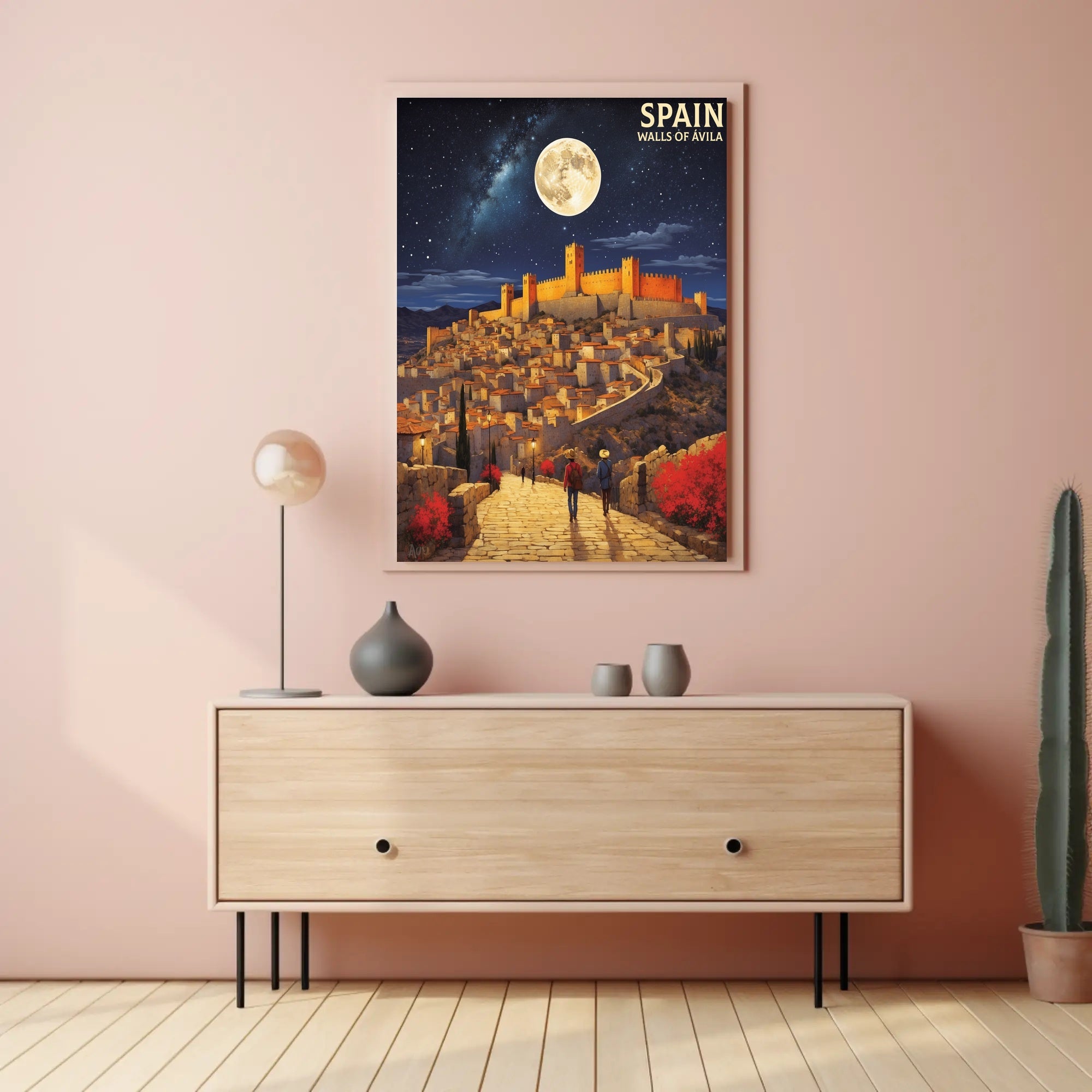 Ávila Nightscape Travel Poster PosterGoat