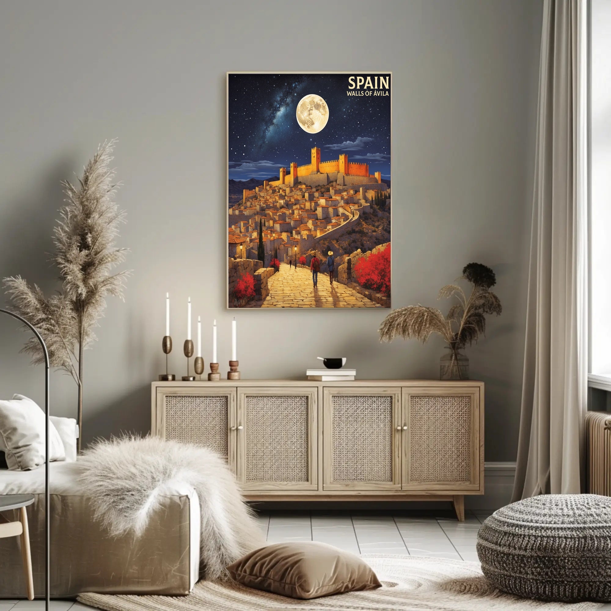 Ávila Nightscape Travel Poster PosterGoat