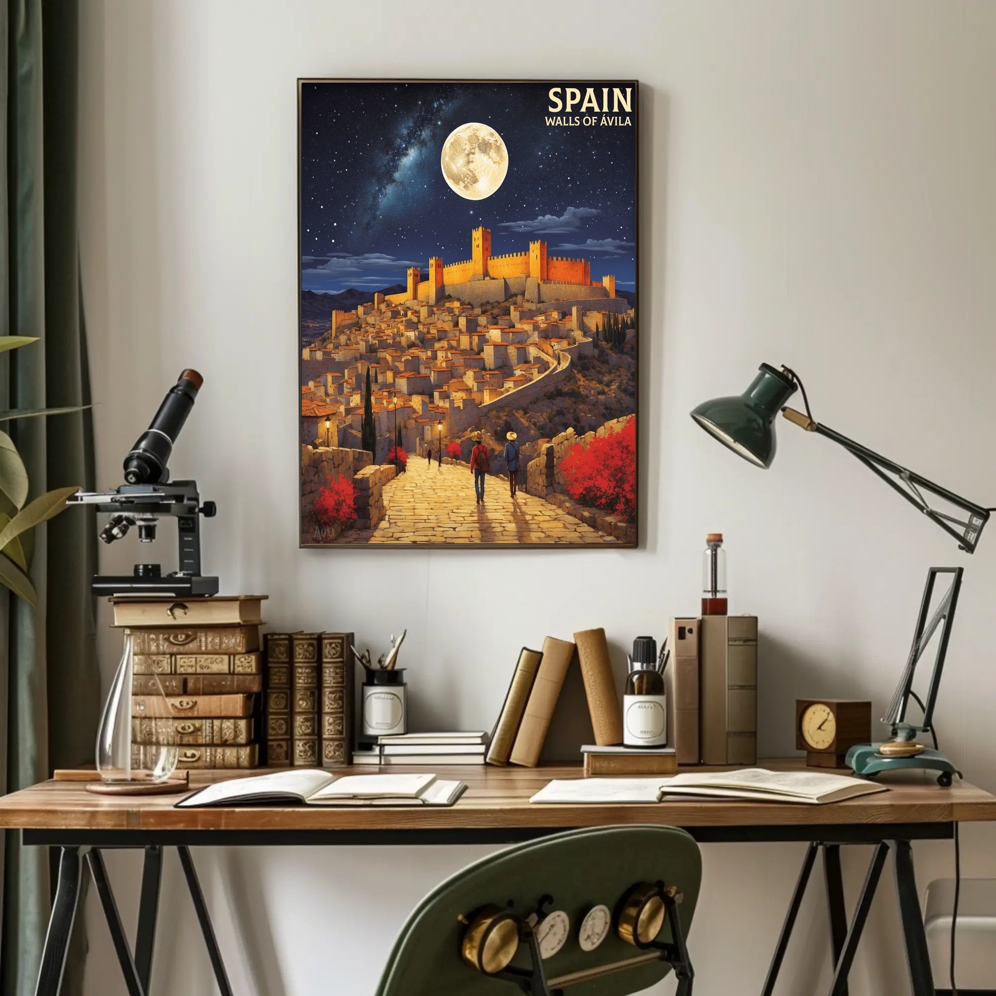 Ávila Nightscape Travel Poster PosterGoat