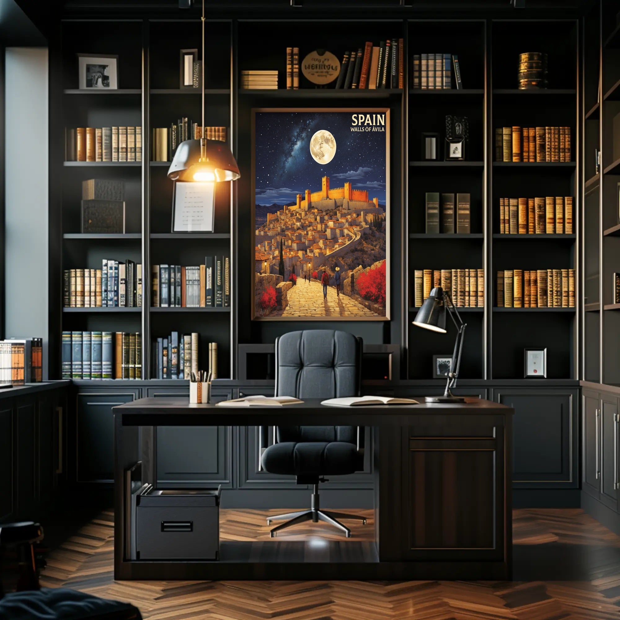 Ávila Nightscape Travel Poster PosterGoat