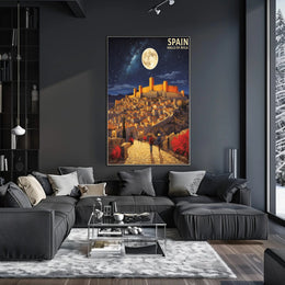 Ávila Nightscape Travel Poster PosterGoat