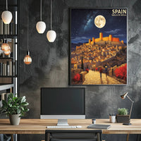 Ávila Nightscape Travel Poster PosterGoat