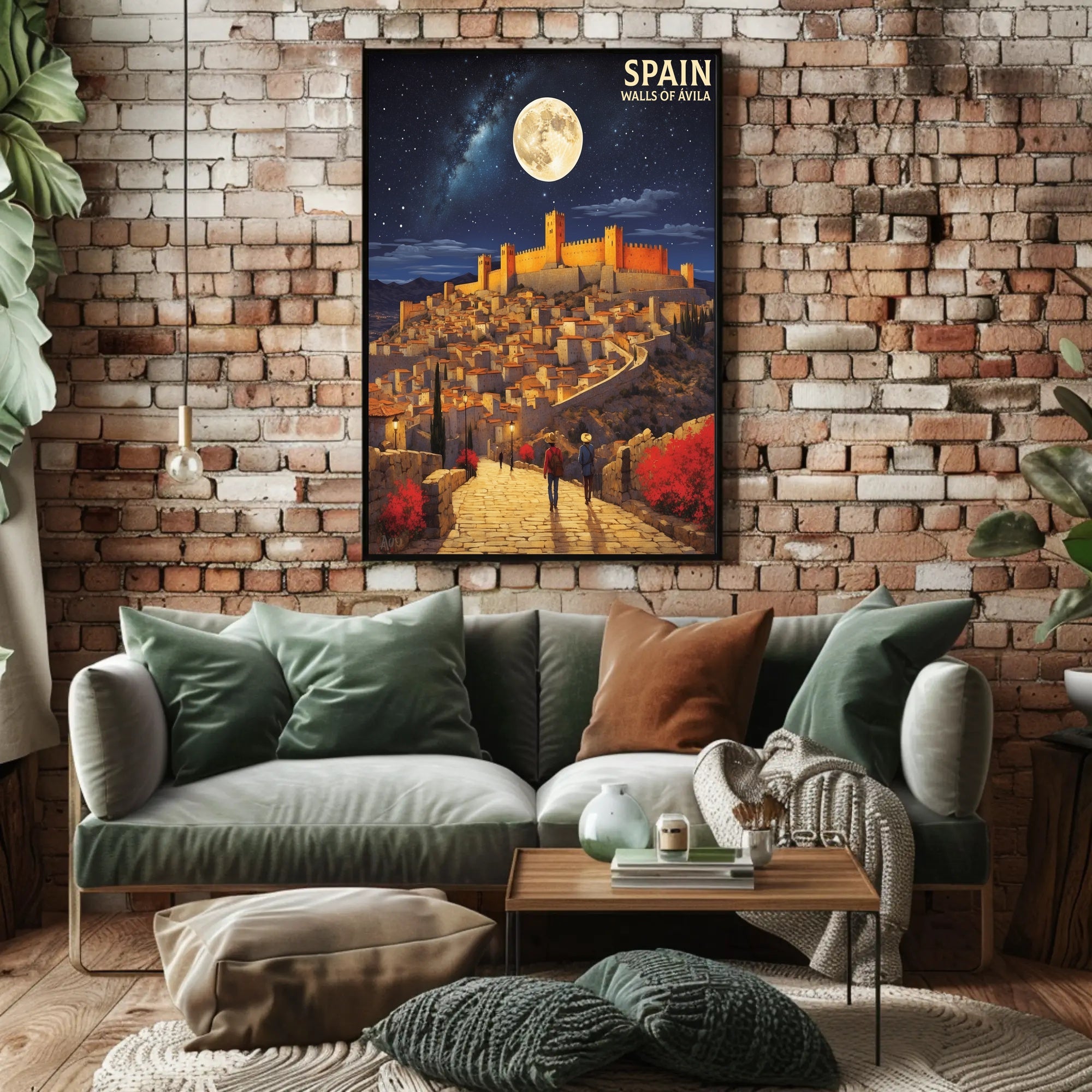 Ávila Nightscape Travel Poster PosterGoat