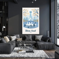 Azadi Tower Modern Art Urban Cityscape Poster PosterGoat