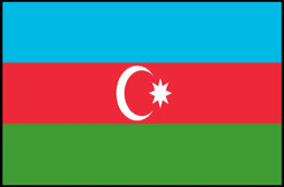Azerbaijan Flag Minimalist Design National Pride Country Flag Poster PosterGoat