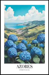 Azores Scenic Landscape Travel Poster PosterGoat