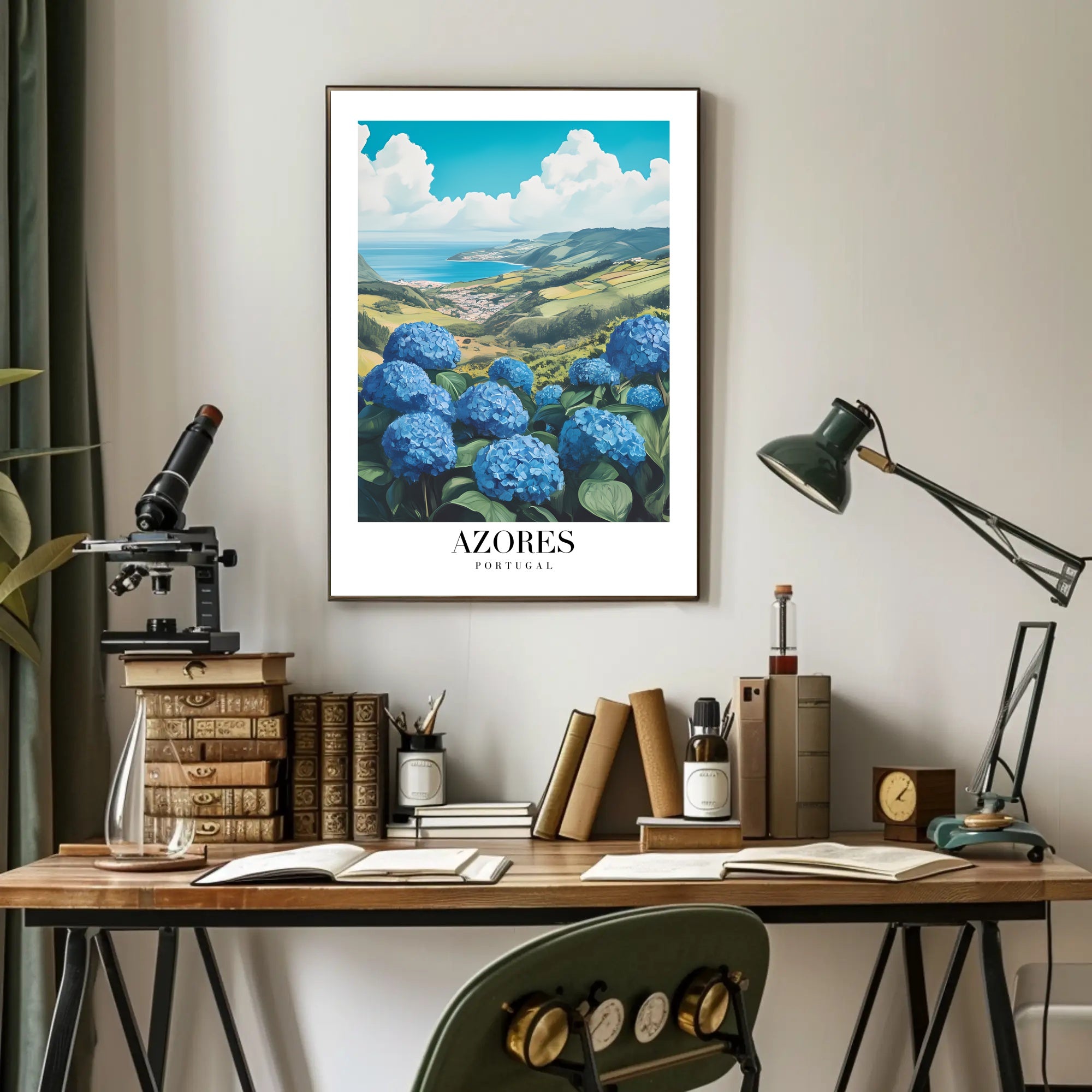 Azores Scenic Landscape Travel Poster PosterGoat
