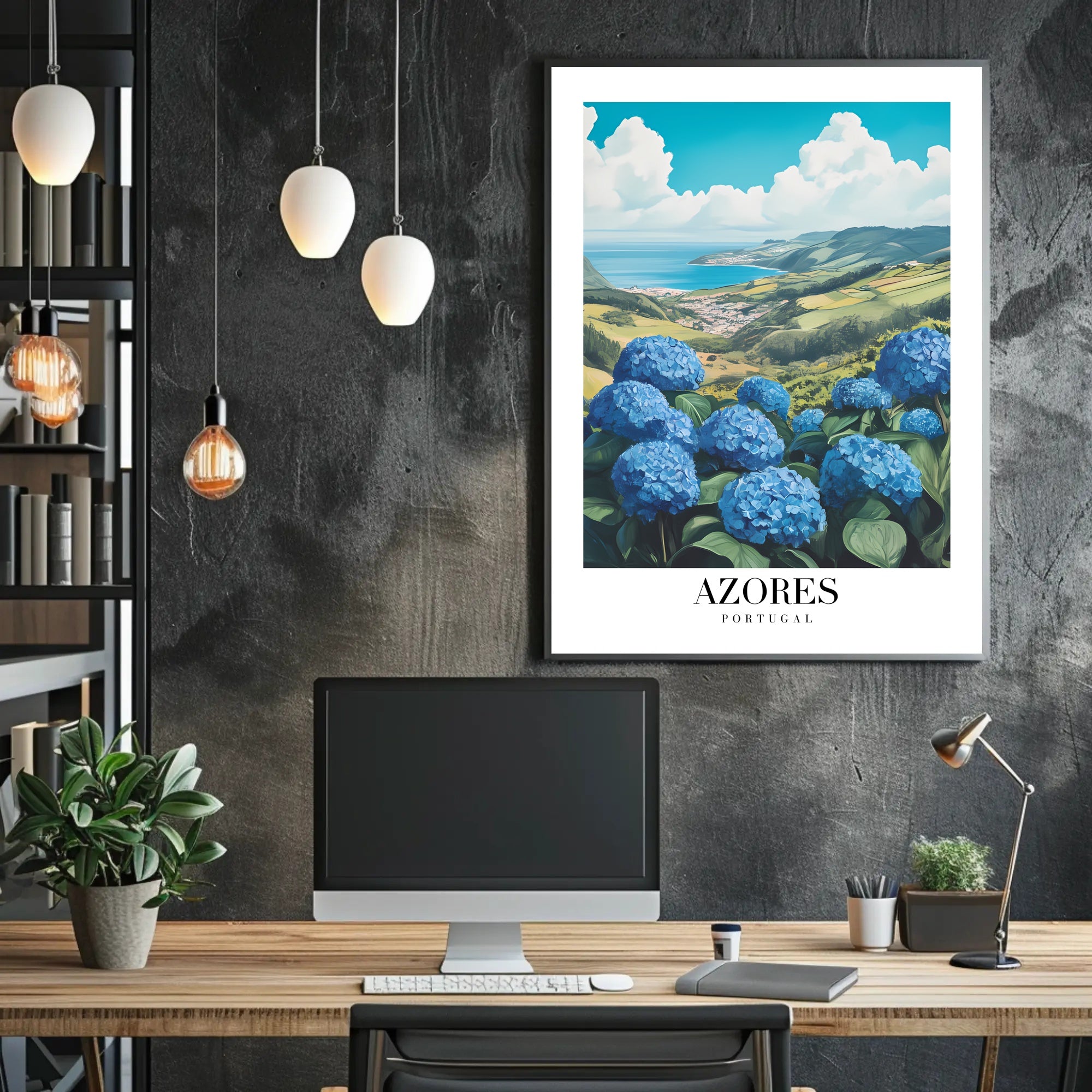 Azores Scenic Landscape Travel Poster PosterGoat