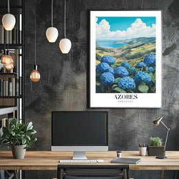 Azores Scenic Landscape Travel Poster PosterGoat