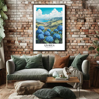 Azores Scenic Landscape Travel Poster PosterGoat