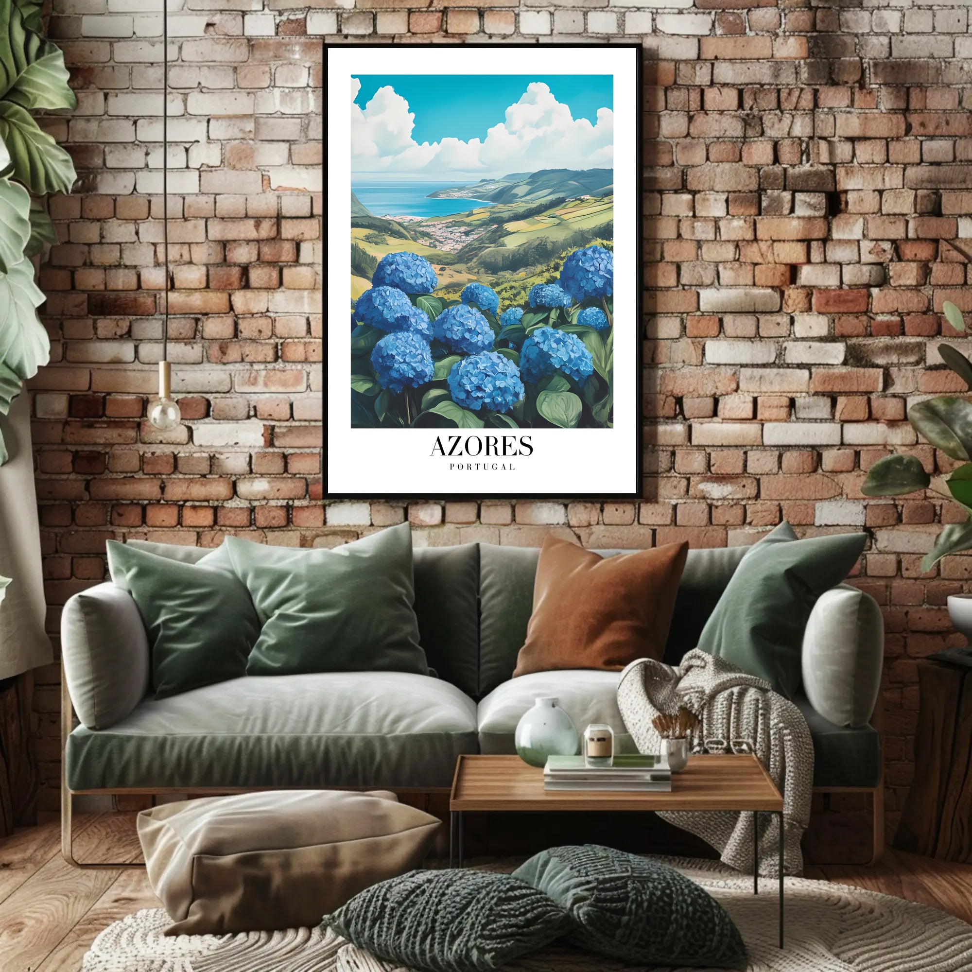 Azores Scenic Landscape Travel Poster PosterGoat