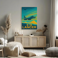 B-1B Lancer Supersonic Military Aircraft Poster PosterGoat