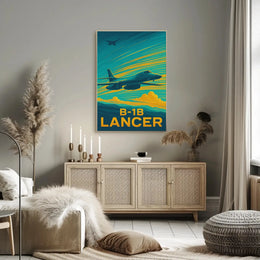 B-1B Lancer Supersonic Military Aircraft Poster PosterGoat