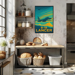 B-1B Lancer Supersonic Military Aircraft Poster PosterGoat