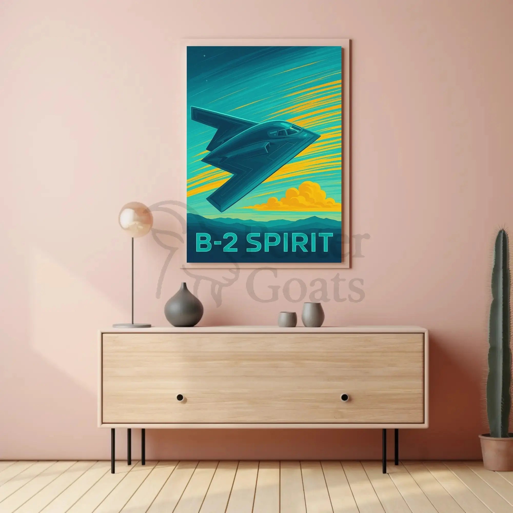 B-2 Spirit Modern Military Art Print PosterGoat