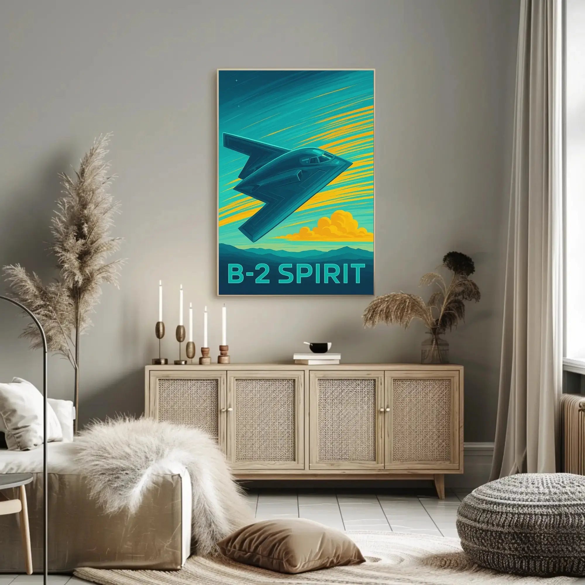 B-2 Spirit Modern Military Art Print PosterGoat
