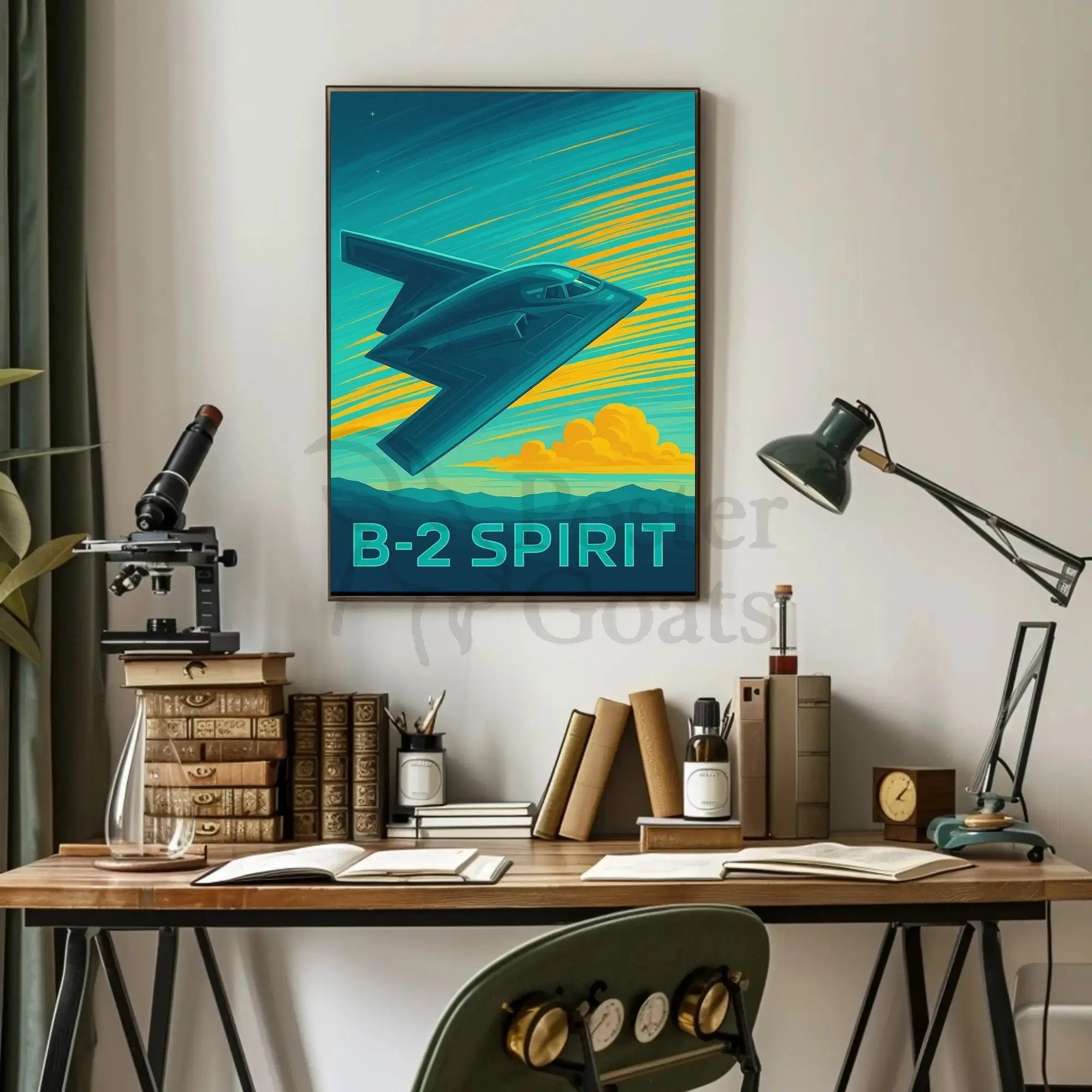 B-2 Spirit Modern Military Art Print PosterGoat