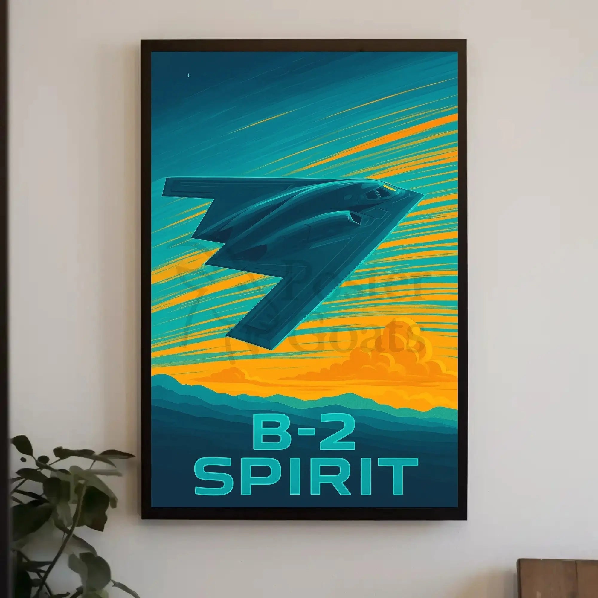 B-2 Spirit Stealth Bomber Aviation Art Military Recruitment Poster PosterGoat