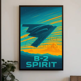 B-2 Spirit Stealth Bomber Aviation Art Military Recruitment Poster PosterGoat