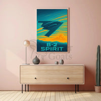 B-2 Spirit Stealth Bomber Aviation Art Military Recruitment Poster PosterGoat