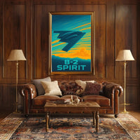B-2 Spirit Stealth Bomber Aviation Art Military Recruitment Poster PosterGoat