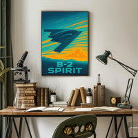 B-2 Spirit Stealth Bomber Aviation Art Military Recruitment Poster PosterGoat