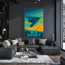 B-2 Spirit Stealth Bomber Aviation Art Military Recruitment Poster PosterGoat